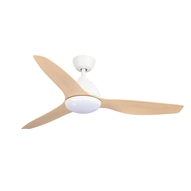 Breeze White & Beechwood 52" AC Ceiling Fan & Light by Fanco F0101-121