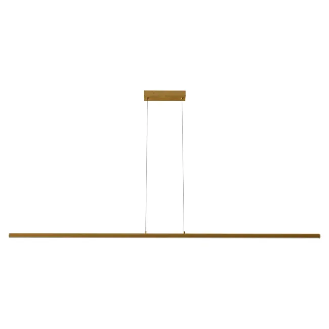 Calibo Aeris Fluted 2000mm LED Linear Pendant Light in Gold AER-200LN-62W-GD