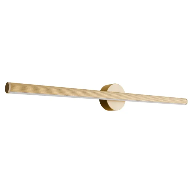 Calibo Aeris Fluted 800mm LED Vanity Wall Light in Gold AER-80WL-28W-GD
