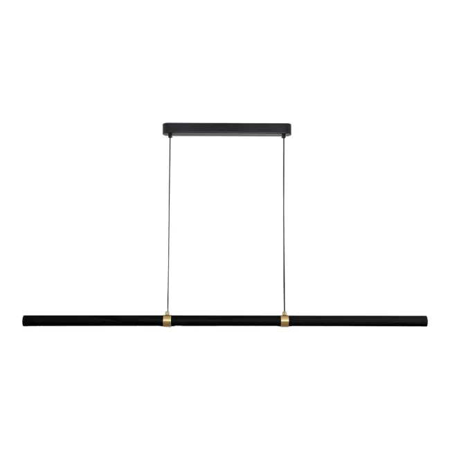 Calibo Aquila 2000mm Linear Pendant Light in Black & Black Ash AQU-200LN-32W-BK