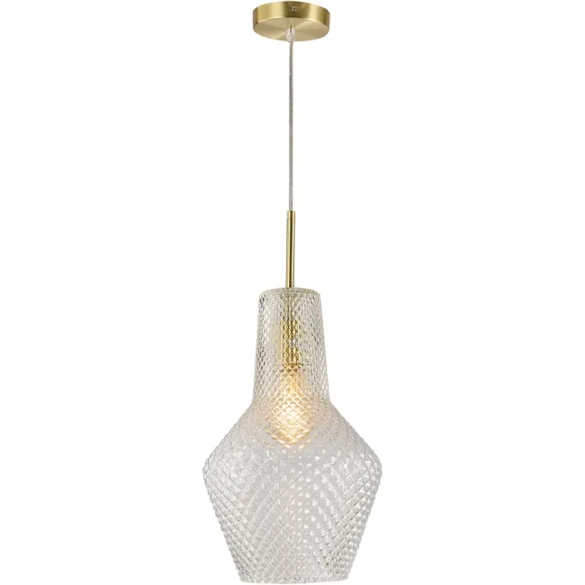 Calibo Avian Diamond Cut Glass Pendant Light AVI-1PN-25-E27-XX-GD