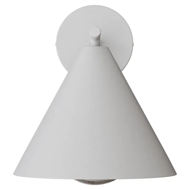 Calibo Becard Coach Cone Exterior Wall Light in White BEC-1EX-26-E27-WH