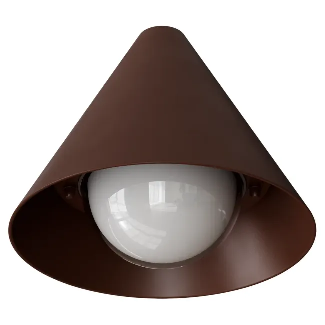 Calibo Becard Compact Cone Exterior Wall Light in Rust BEC-1EX-21-E27-RU