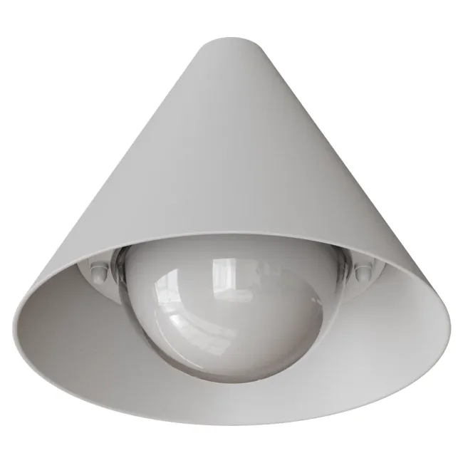 Calibo Becard Compact Cone Exterior Wall Light in White BEC-1EX-21-E27-WH