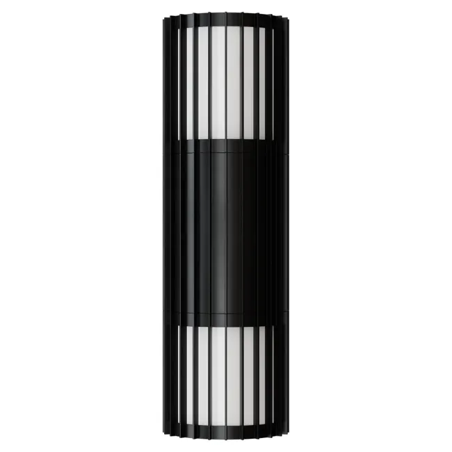 Calibo Bright Ribbed Up/Down Exterior Wall Light in Black BRI-2EX-10W-BK