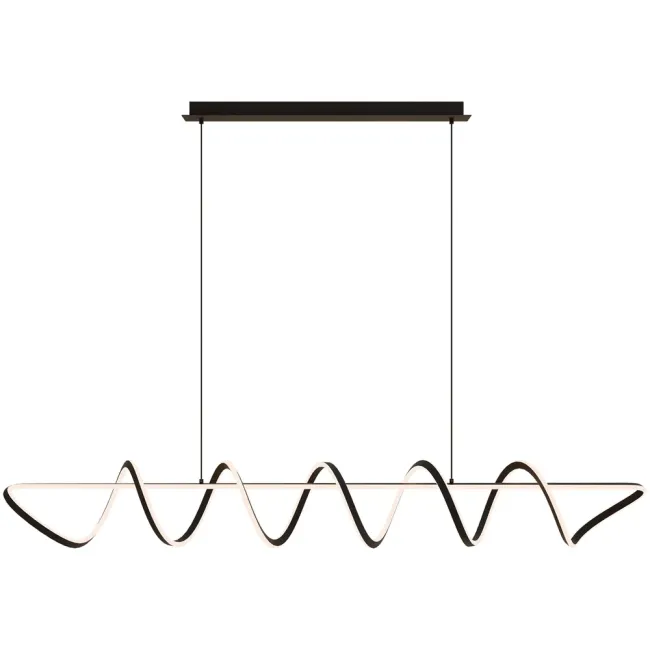 Calibo Bulbul LED Spiral 2000mm Pendant Light in Black BUL-150PN-110W-BK
