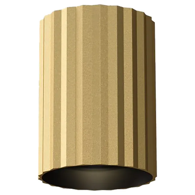 Calibo Canary Fluted 150mm Surface Mounted Downlight in Brass CAN-15CT-GU10-BR