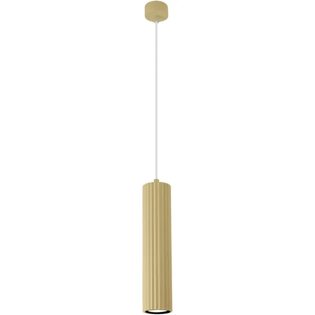Calibo Canary Fluted 300mm Pendant Light in Brass CAN-1PN-30-GU10-BR