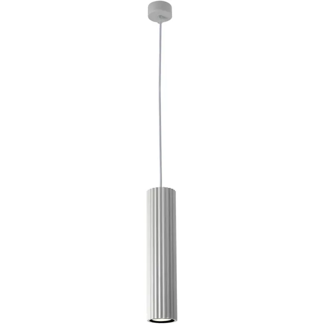 Calibo Canary Fluted 300mm Pendant Light in White CAN-1PN-30-GU10-WH