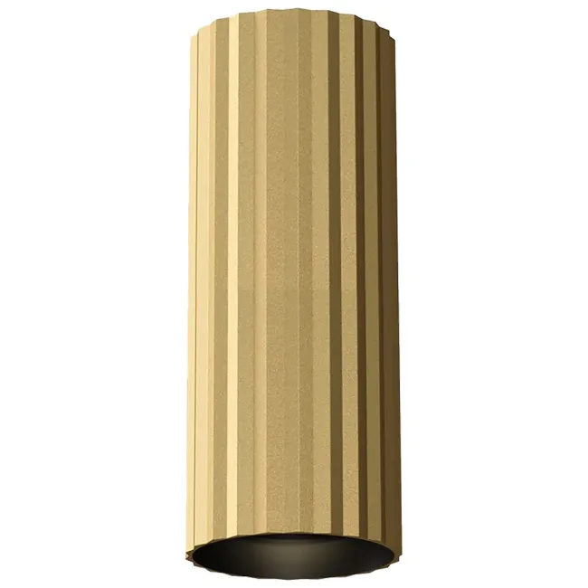 Calibo Canary Fluted 300mm Surface Mounted Downlight in Brass CAN-30CT-GU10-BR