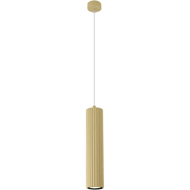 Calibo Canary Fluted 500mm Pendant Light in Brass CAN-1PN-50-GU10-BR