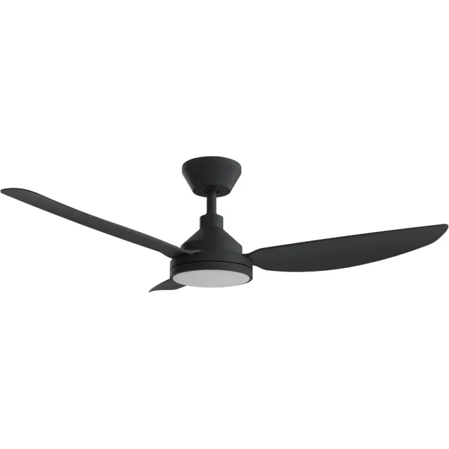 Calibo Clayfield 48" DC Ceiling Fan and LED Light in Black CLA-348-BK-L