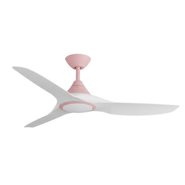 Calibo Cloudfan 48" DC Smart Ceiling Fan and LED Light in Pastel Pink & White CFT-348pk-wh-L
