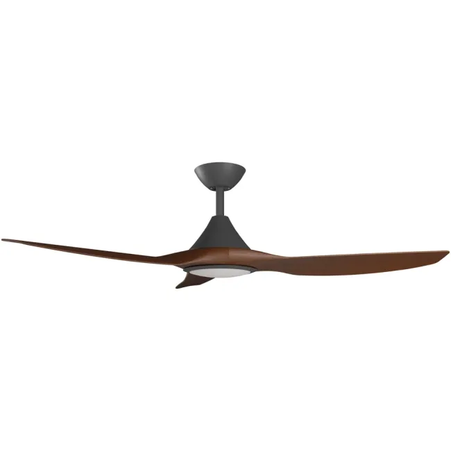 Calibo Cloudfan 52" DC Smart Ceiling Fan and LED Light in Black & Koa CFT-352B-KO-L