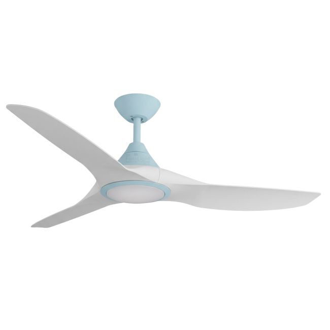 Calibo Cloudfan 52" DC Smart Ceiling Fan and LED Light in Pastel Blue & White CFT-352be-wh-L