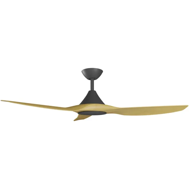 Calibo Cloudfan 52" DC Smart Ceiling Fan in Black & Bamboo CFT-352B-BA
