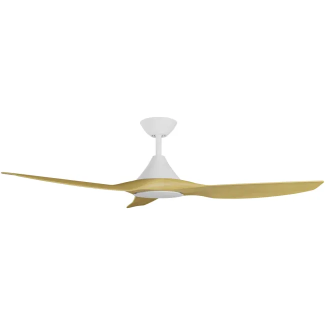 Calibo Cloudfan 52" DC Smart Ceiling Fan in White & Bamboo CFT-352W-BA