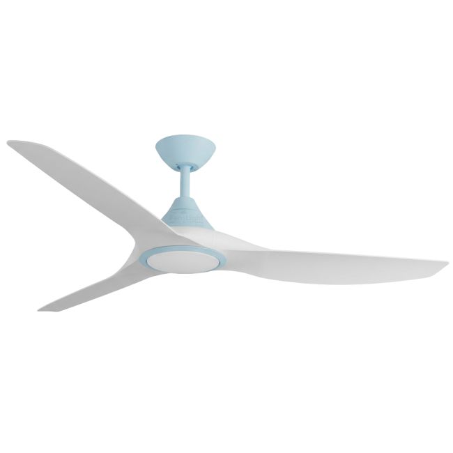 Calibo Cloudfan 60" DC Smart Ceiling Fan and LED Light in Pastel Blue & White CFT-360be-wh-L