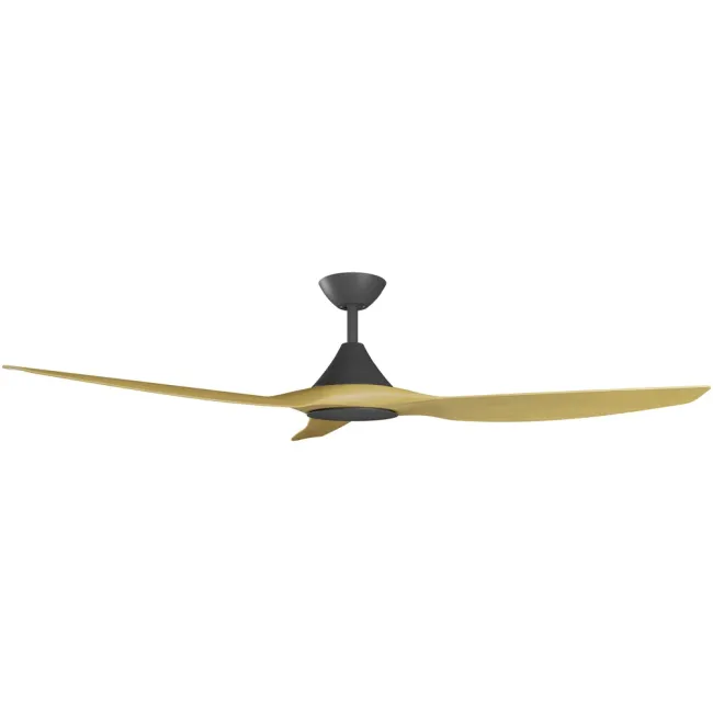 Calibo Cloudfan 60" DC Smart Ceiling Fan in Black & Bamboo CFT-360B-BA