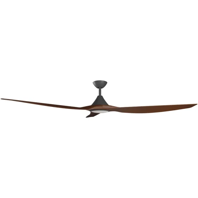 Calibo Cloudfan 72" DC Smart Ceiling Fan and LED Light in Black & Koa CFT-372B-KO-L