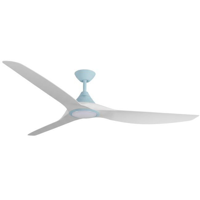 Calibo Cloudfan 72" DC Smart Ceiling Fan and LED Light in Pastel Blue & White CFT-372be-wh-L