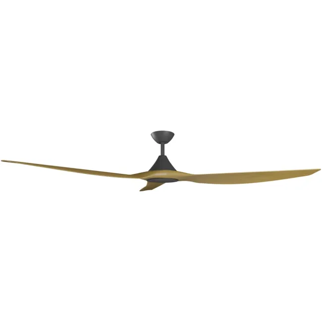 Calibo Cloudfan 72" DC Smart Ceiling Fan in Black & Teak CFT-372B-TE