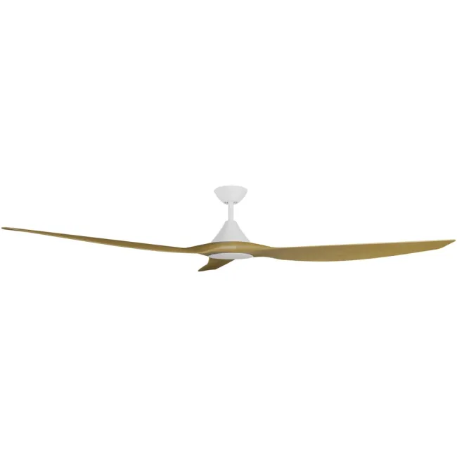 Calibo Cloudfan 72" DC Smart Ceiling Fan in White & Teak CFT-372W-TE