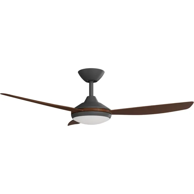 Calibo Condor 48" DC Smart Ceiling Fan and LED Light in Black & Koa CON-348B-KO-L