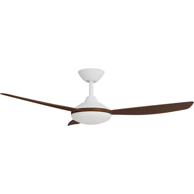 Calibo Condor 48" DC Smart Ceiling Fan and LED Light in White & Koa CON-348W-KO-L