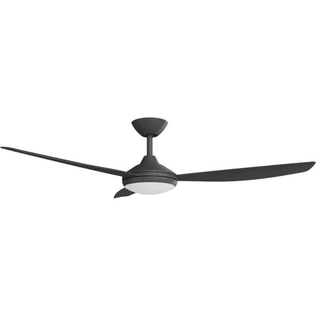 Calibo Condor 56" DC Smart Ceiling Fan and LED Light in Black CON-356B-BK-L