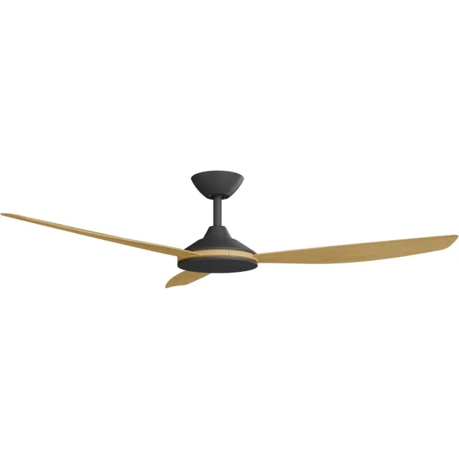 Calibo Condor 56" DC Smart Ceiling Fan in Black & Bamboo CON-356B-BA