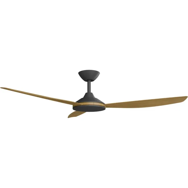 Calibo Condor 56" DC Smart Ceiling Fan in Black & Teak CON-356B-TE