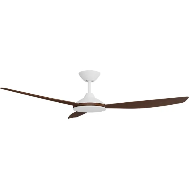 Calibo Condor 56" DC Smart Ceiling Fan in White & Koa CON-356W-KO