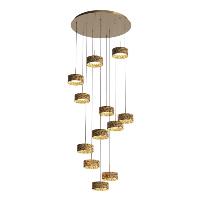 Calibo Couas 12 Light Pendant Light in Gold COU-12PN-120W-GD