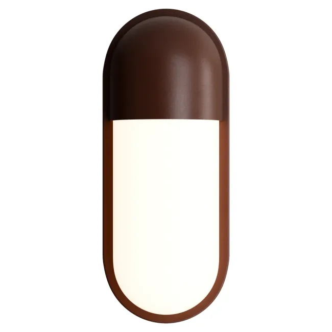Calibo Drift Bunker CCT LED Exterior Wall Light in Rust DRI-1EX-10W-RU