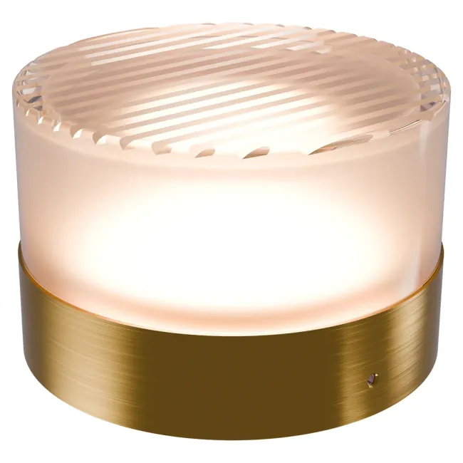 Calibo Gull Interior & Exterior Ribbed Wall Light in Brass GUL-14WL-5W-RB-BR