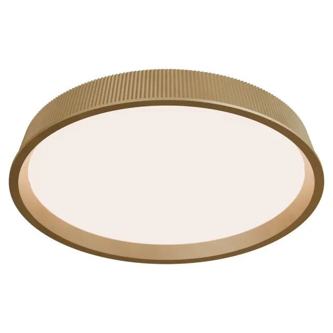 Calibo Kinglet Ribbed 450mm LED Close to Ceiling Light in Gold KIN-45CL-36W-GD