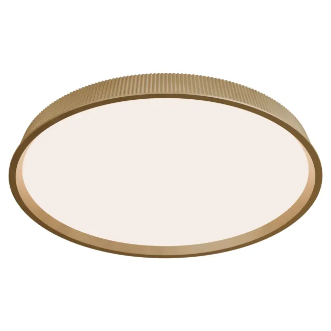Calibo Kinglet Ribbed 630mm LED Close to Ceiling Light in Gold KIN-63CL-75W-GD