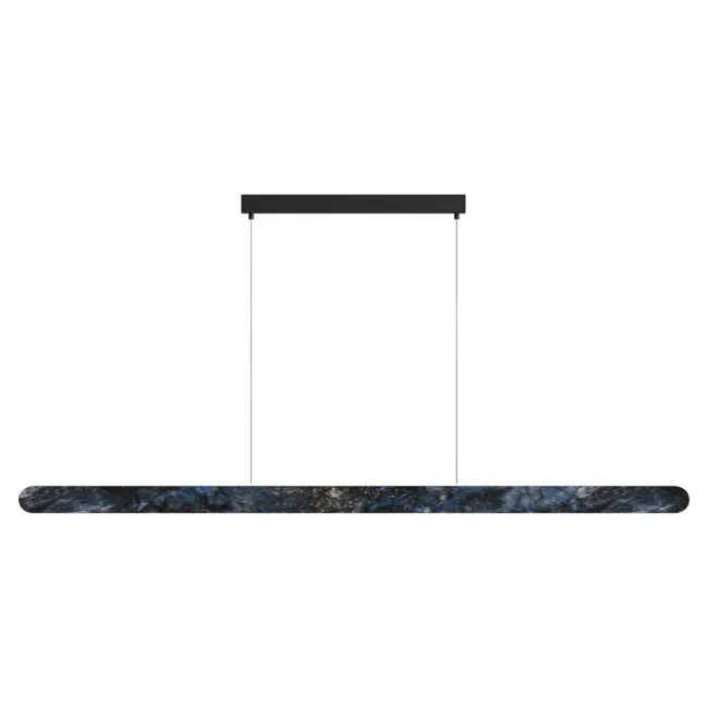 Calibo Lanner 1500mm LED Linear Pendant in Blue & White Marble LAN-150LN-36W-BL