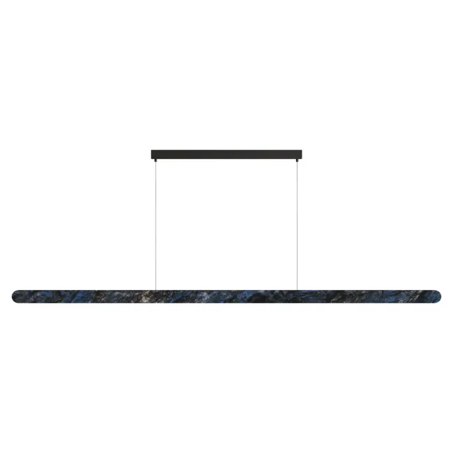 Calibo Lanner 2000mm LED Linear Pendant in Blue & White Marble LAN-200LN-46W-BL