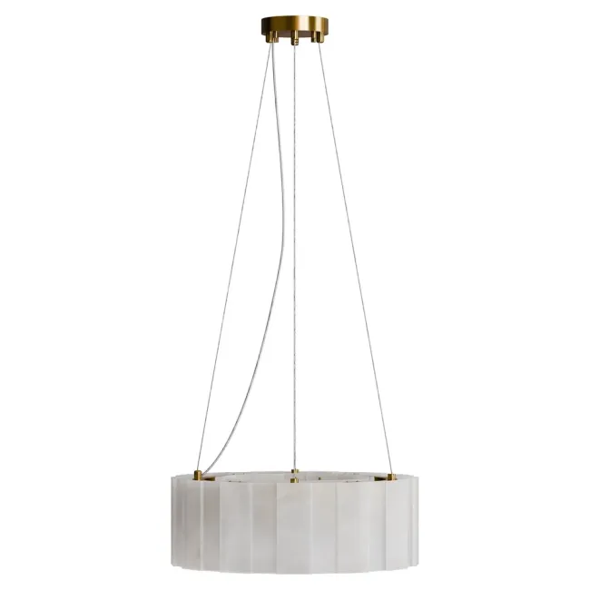 Calibo Mirage Layered Alabaster Glass 10 Light Pendant MIR-10PN-45-E14-BR-AL