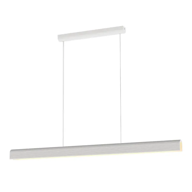 Calibo Munia Linear Ribbed Pendant Light in Paintable White MUN-150LN-40W-GP