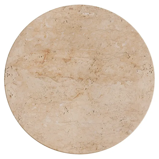 Calibo Orville Round CCT LED Backlit 300mm Wall Light in Natural Travertine ORV-30WLR-6W-TT