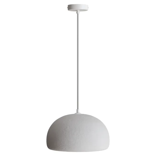 Calibo Passerine 31cm Polymer Resin Dome Pendant PAS-1PN-31-E27-WH