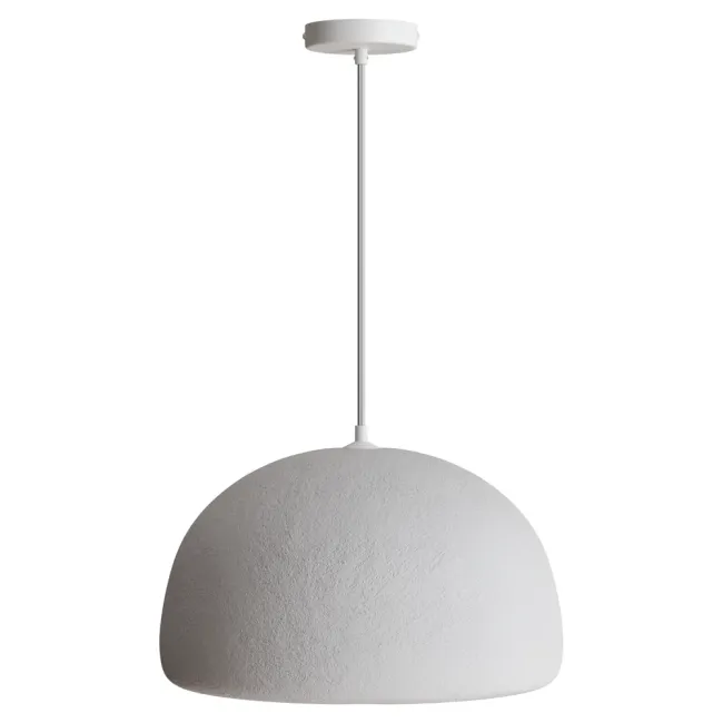 Calibo Passerine 43cm Polymer Resin Dome Pendant PAS-1PN-43-E27-WH