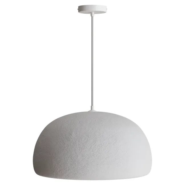Calibo Passerine 50cm Polymer Resin Dome Pendant PAS-1PN-50-E27-WH