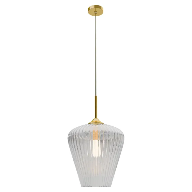 Calibo Ribbon Fluted Glass 360mm Pendant Light RIB-1PN-36-E27-XX-GD
