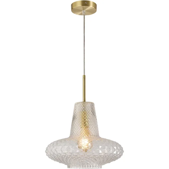 Calibo Sculpt Faceted Cut Glass Pendant Light SCU-1PN-32-E27-XX-GD