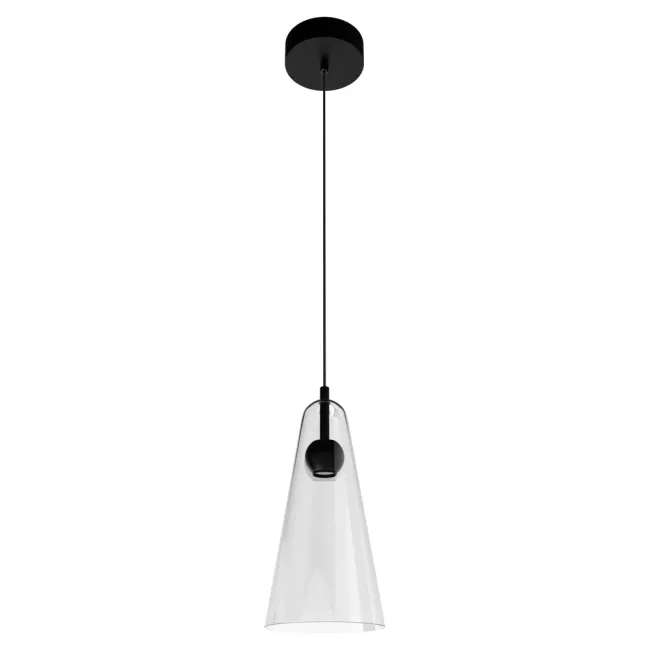 Calibo Skua Hand Blown Glass Pendant Light in Black SKU-1PN-5W-BK