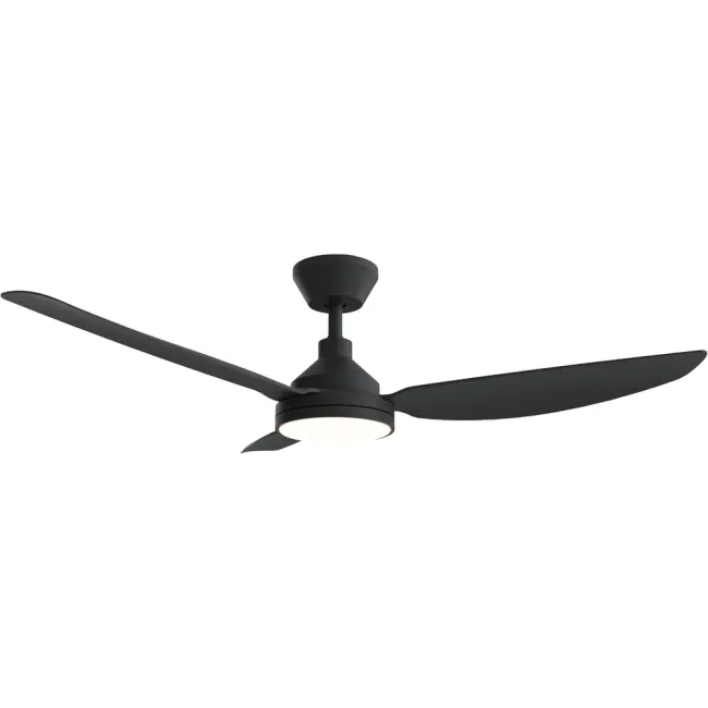 Calibo Sora 52" DC Ceiling Fan and LED Light in Black SOR-352-BK-L
